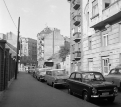 Magyarország, Budapest II., Fényes Elek utca a Keleti Károly utca felé nézve., 1970, UVATERV, Skoda Octavia, Opel Kadett, Fiat 850, Budapest, Fortepan #97953