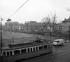 Magyarország, Budapest XIV., Erzsébet királyné útja, szemben a Columbus utca házai., 1970, UVATERV, utcakép, villamos, BKV-szervezet, furgon, Nysa N59, Budapest, Fortepan #97993