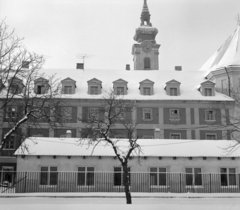 Magyarország, Budapest I., Batthyány tér, a Szent Ferenc sebei templom és az egykori ferences kolostor., 1971, UVATERV, metróépítés, Budapest, Fortepan #98004