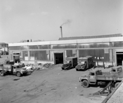 Hungary, Budapest XIV., Mexikói út 15-17., Volán 1. sz. Vállalat telephelye., 1971, UVATERV, commercial vehicle, ZIL-brand, Csepel-brand, Zis-brand, Budapest, GAZ 63, Fortepan #98033