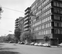 Magyarország, Budapest II., Bem rakpart a Vitéz utcától a Csalogány utca felé nézve., 1971, UVATERV, Trabant 601, Fiat 850, Fiat 500, Budapest, Fortepan #98057