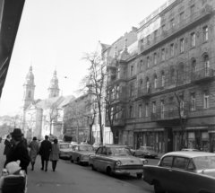 Magyarország, Budapest VIII., Baross utca a Szűz utcától a Horváth Mihály tér felé nézve., 1972, UVATERV, Budapest, Fortepan #98394