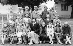 1955, Fortepan, class photo, tableau, teacher, Fortepan #9872