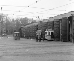 Hungary, Budapest II., Budakeszi út 9-11., Szépilona kocsiszín., 1975, UVATERV, tram, Budapest, carbarn, Fortepan #98841