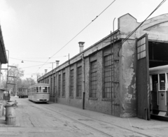 Hungary, Budapest IV., Pozsonyi utca, Angyalföld kocsiszín., 1975, UVATERV, tram, depot, Budapest, carbarn, Fortepan #98897