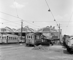 Hungary, Budapest IV., Pozsonyi utca, Angyalföld kocsiszín., 1975, UVATERV, tram, BKV-organisation, depot, Budapest, carbarn, Fortepan #98904