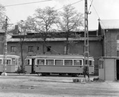 Hungary, Budapest IV., Pozsonyi utca, Angyalföld kocsiszín., 1975, UVATERV, tram, BKV-organisation, destination sign, depot, Budapest, carbarn, public transport line number, Fortepan #98906