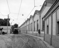 Hungary, Budapest IX., Üllői út 197-199., Száva kocsiszín., 1975, UVATERV, tram, Budapest, carbarn, Fortepan #98934