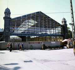 Magyarország, Budapest VI., a Nyugati pályaudvar csarnokának rekonstrukciója., 1977, UVATERV, színes, építkezés, pályaudvar, Budapest, Fortepan #99230