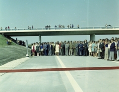 Hungary, Székesfehérvár, az M7-es autópálya új, Székesfehérvár - Balatonaliga közötti szakaszának átadási ünnepsége 1975. július 3-án, 1975, UVATERV, colorful, inauguration, festive, Fortepan #99379