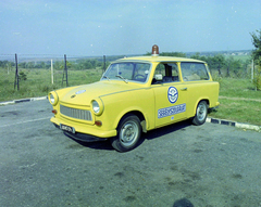 Hungary, 1975, UVATERV, colorful, Trabant-brand, number plate, road assistance, Fortepan #99389