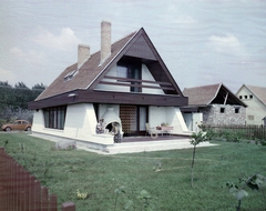 Magyarország, 1979, UVATERV, színes, nyaraló, kemence, Volkswagen Bogár, Fortepan #99458