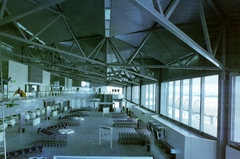 Hungary, Ferihegy (now - Ferenc Liszt) International Airport, Budapest XVIII., 2-es terminál., 1985, UVATERV, colorful, airport, Budapest, Fortepan #99480