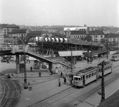 Magyarország, Budapest II., Széll Kálmán (Moszkva) tér, a metróállomás csarnokának építésekor., 1972, UVATERV, metróépítés, Budapest, Fortepan #99550